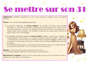 Expression du mois: «Se mettre sur son trente et un»