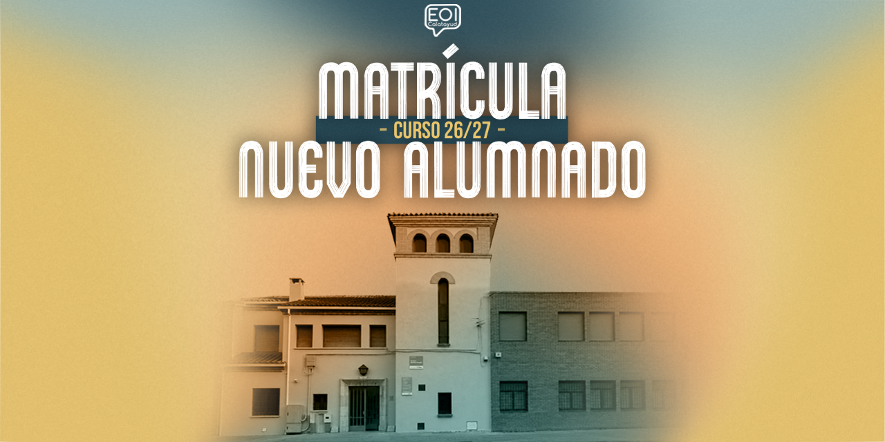 Matrícula curso 26/27