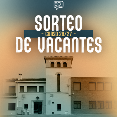 Sorteo de las plazas vacantes curso 26/27